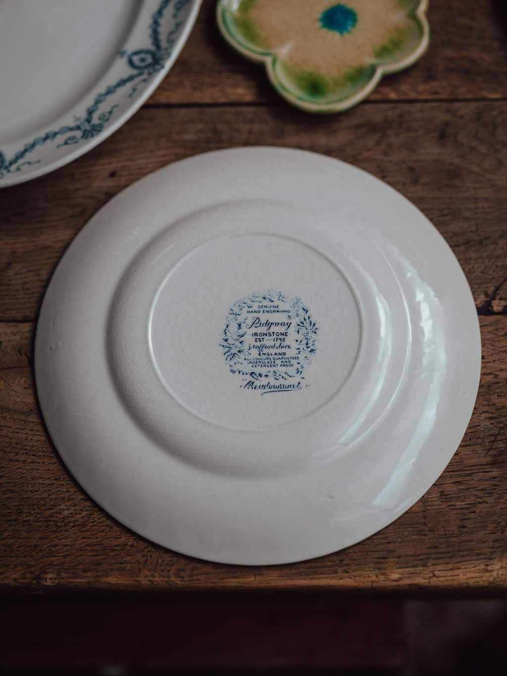 Ridgway Meadowsweet Blue Transferware Plate