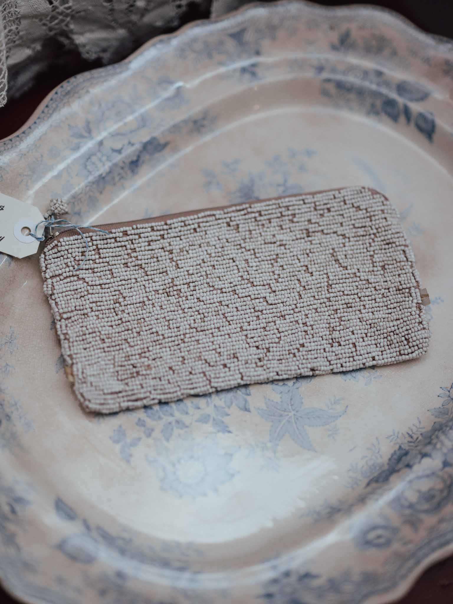 Vintage Mother-of-Pearl Beaded Clutch