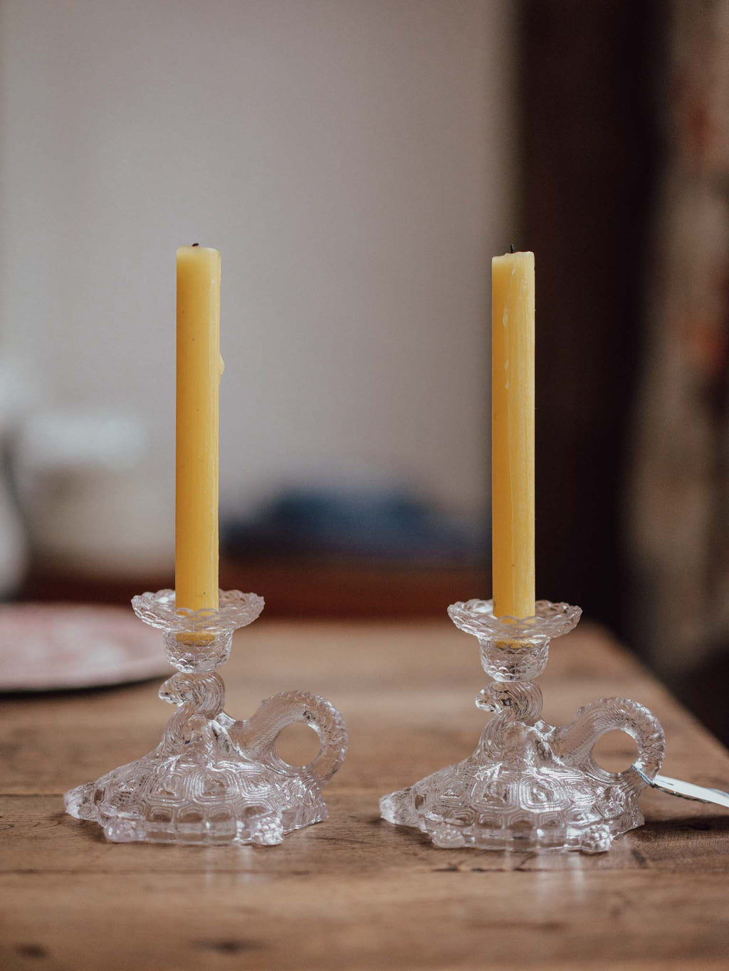 Pair of French Sphinx on Tortoise Candlesticks