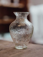 Hand-Blown Bubble Glass Vase