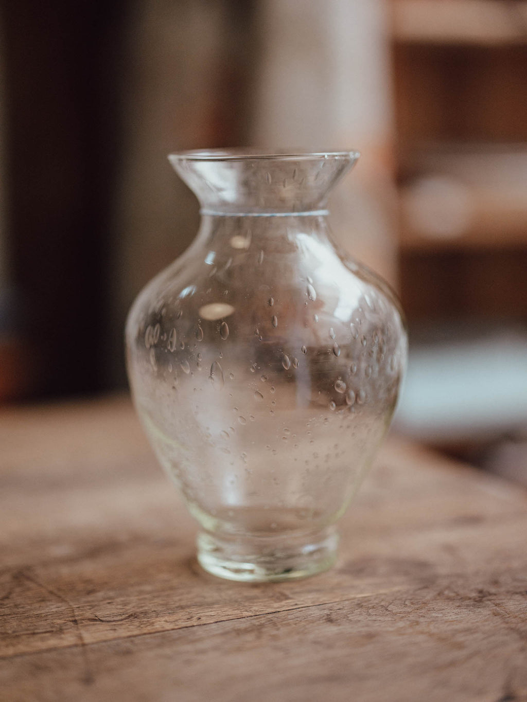 Hand-Blown Bubble Glass Vase
