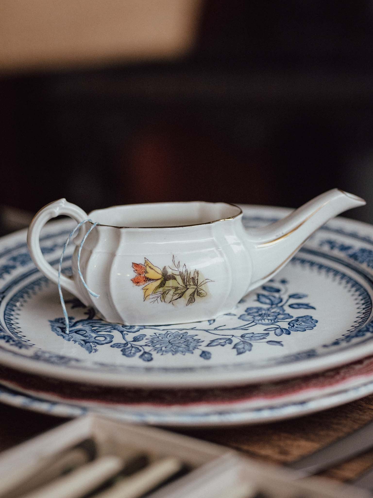 Victorian Hand-Painted Porcelain Feeding Cup