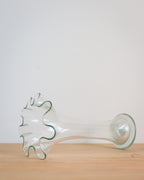 Vintage ruffled art glass vase