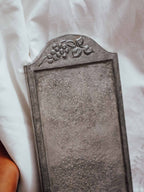 Hand Beaten Metal Tray with Grape Motif