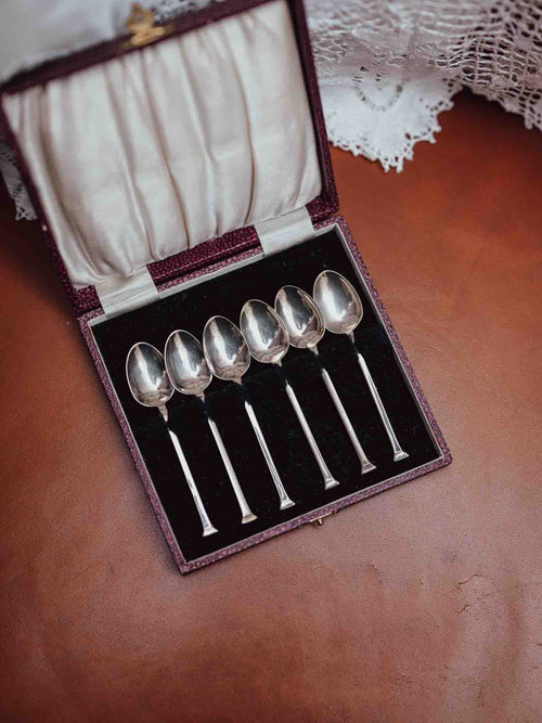 Boxed Set of Six Silver Plated Teaspoons