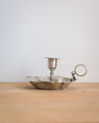 Silver Plated Candlestick Holder / Chamberstick