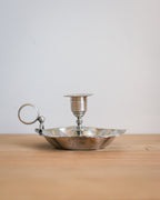 Silver Plated Candlestick Holder / Chamberstick