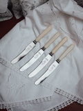 Edwin Dale Sheffield Faux Bone Table Knives Set of 4