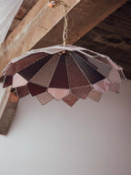 Extra Large Vintage Stained Leadlight Shade