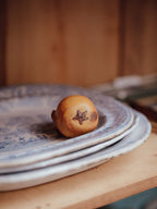 Turned Wooden Pear with Carved Stalk