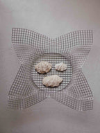 Mid Century Woven Wire Mesh Bowl with Folded Corners