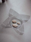 Mid Century Woven Wire Mesh Bowl with Folded Corners