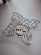 Mid Century Woven Wire Mesh Bowl with Folded Corners