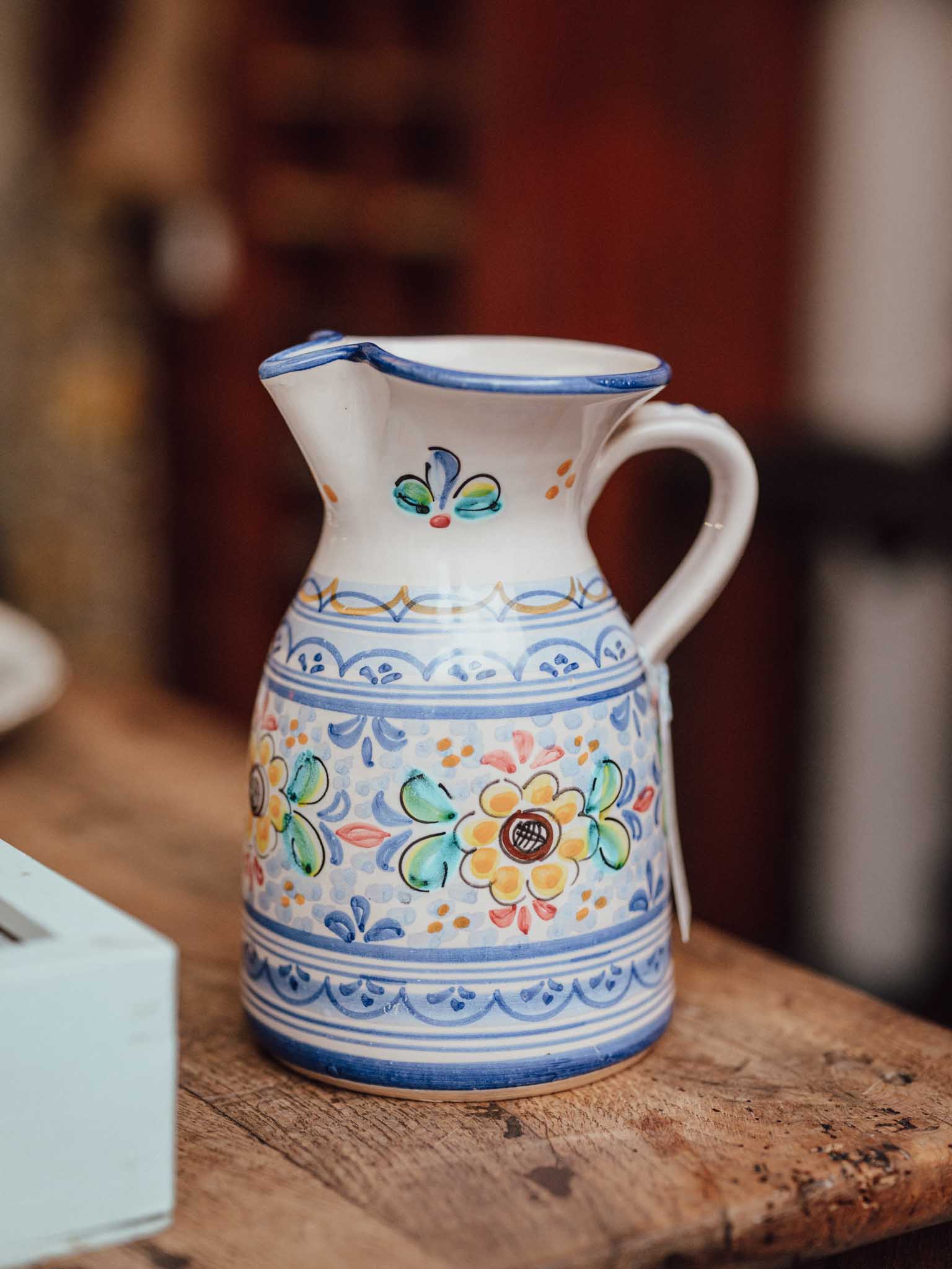 Cervantes Toledo Hand Painted Ceramic Jug