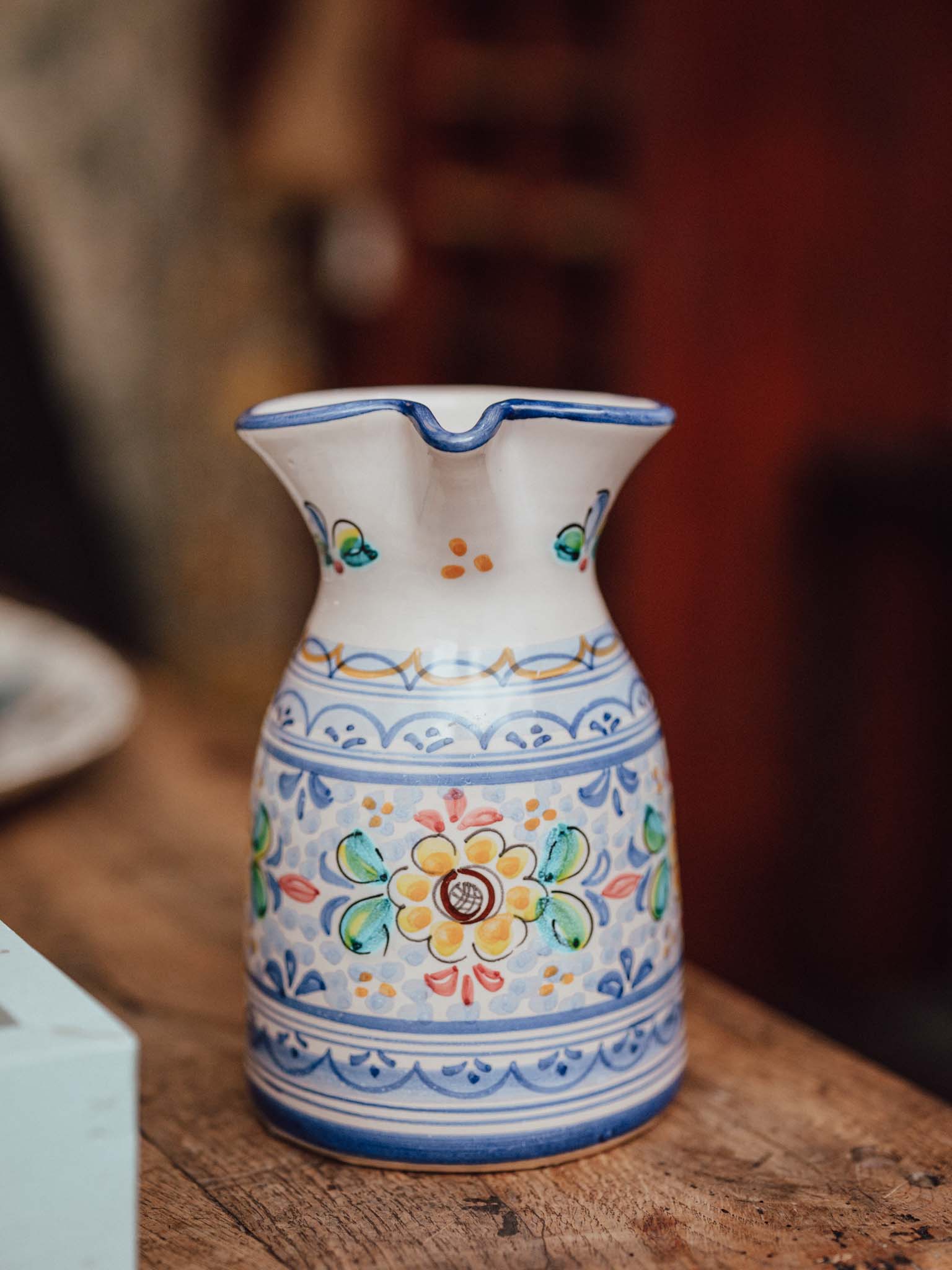 Cervantes Toledo Hand Painted Ceramic Jug