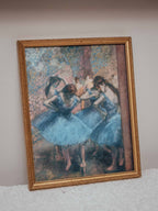Degas Blue Dancers Print in Vintage Gilt Frame