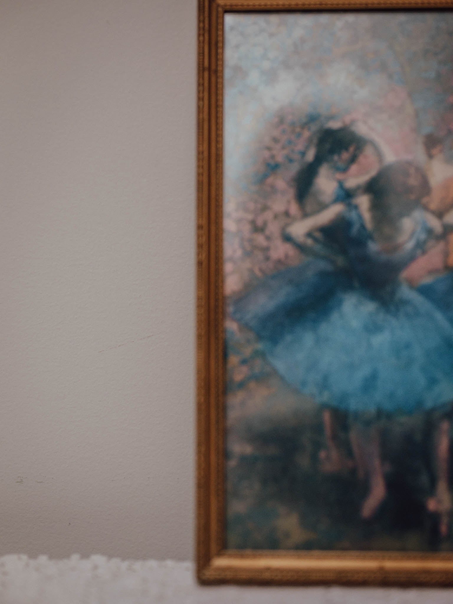Degas Blue Dancers Print in Vintage Gilt Frame