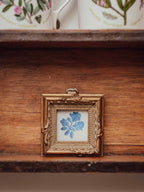 Pair of Indigo Seaweed Prints in Gilt Frames