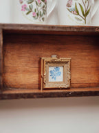 Pair of Indigo Seaweed Prints in Gilt Frames