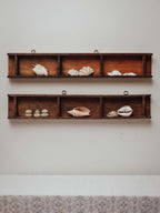 Antique Timber Brick Moulds Wall Shelves