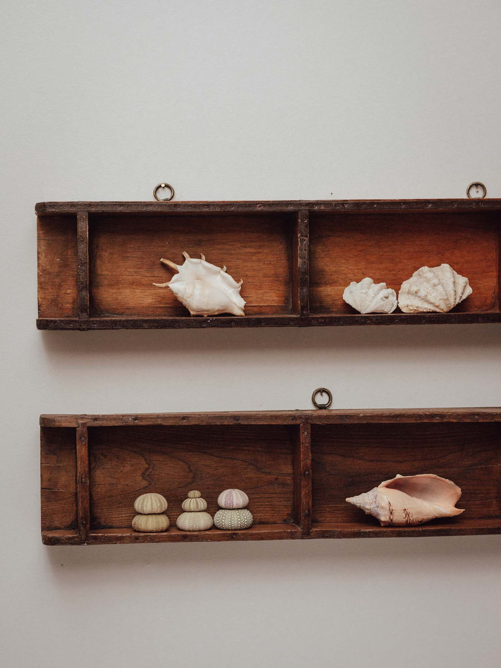 Antique Timber Brick Moulds Wall Shelves