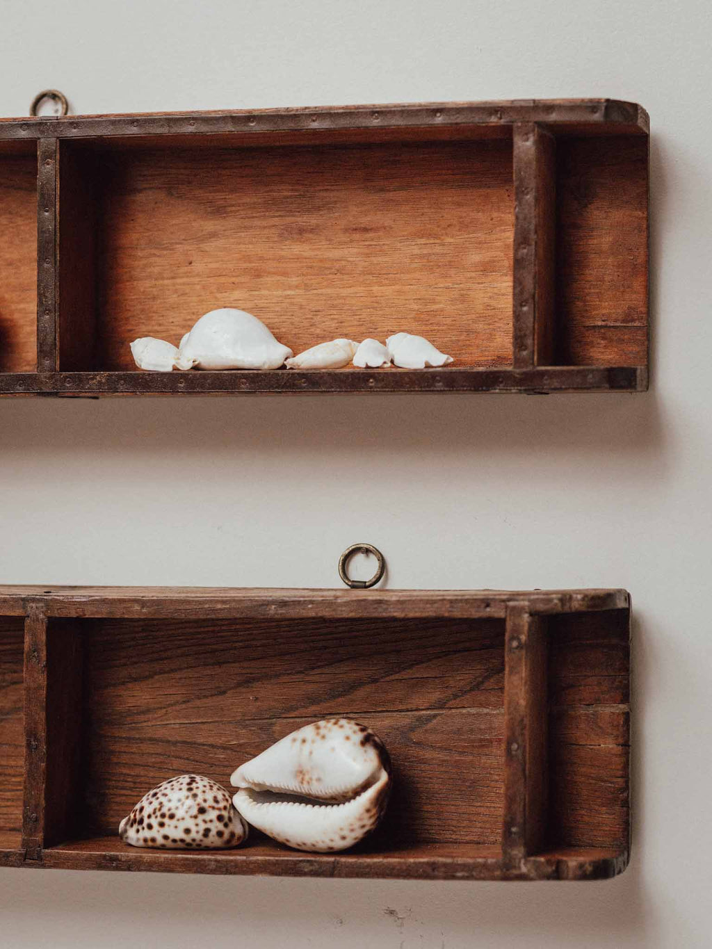 Antique Timber Brick Moulds Wall Shelves