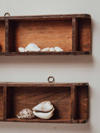 Antique Timber Brick Moulds Wall Shelves