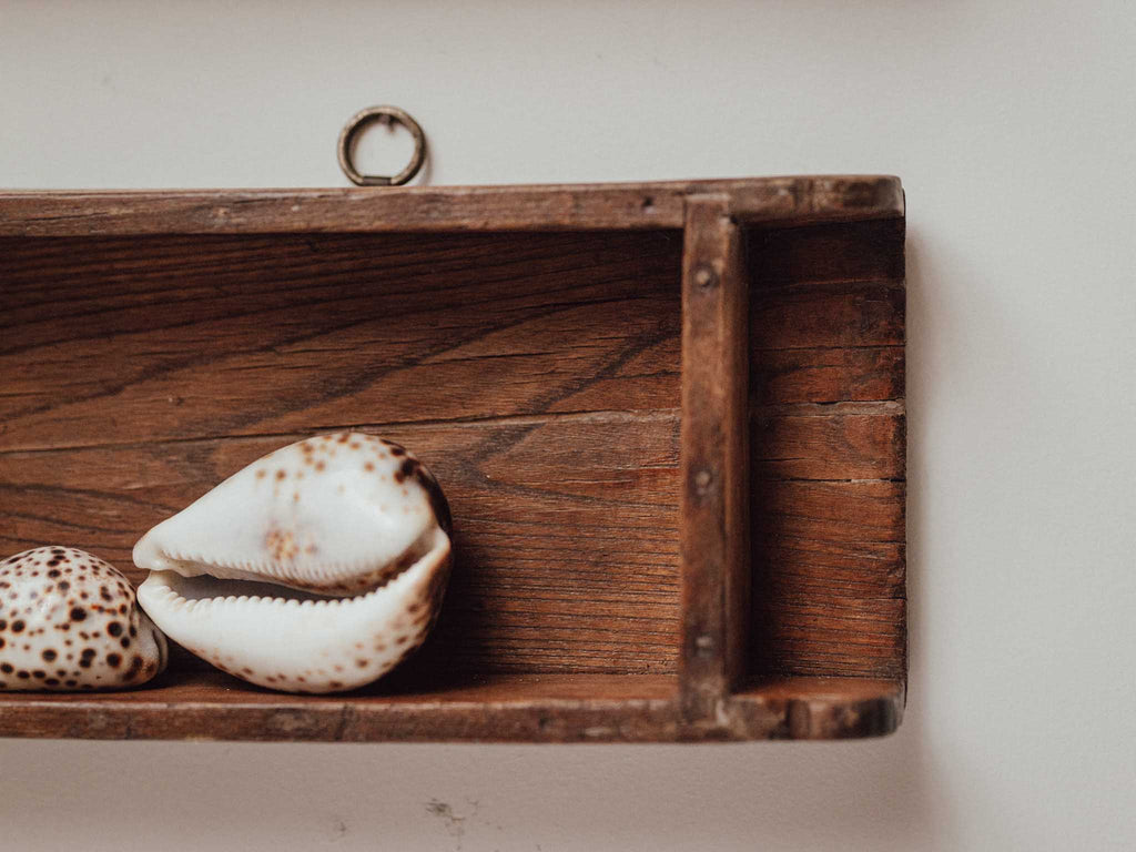 Antique Timber Brick Moulds Wall Shelves