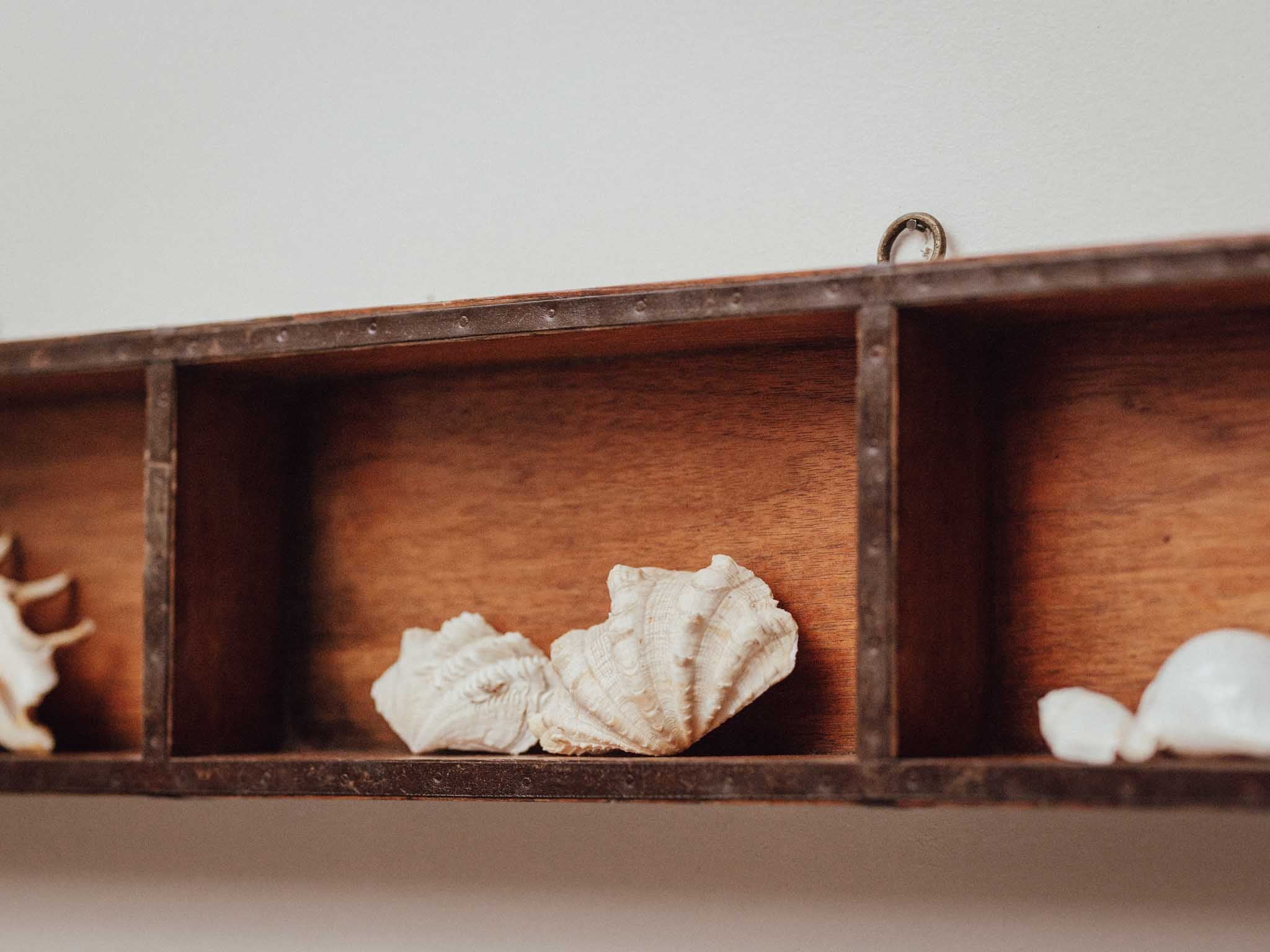 Antique Timber Brick Moulds Wall Shelves