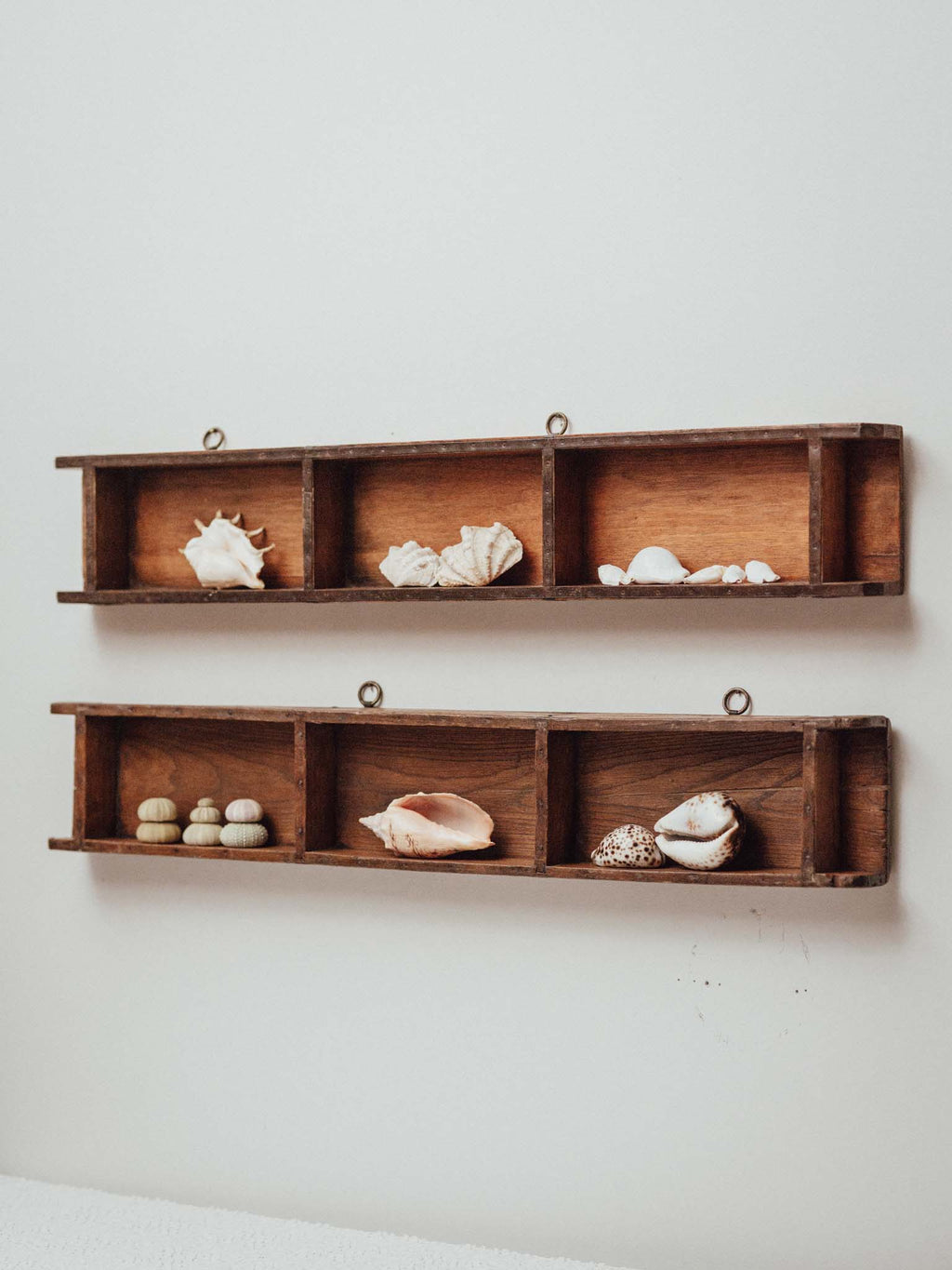 Antique Timber Brick Moulds Wall Shelves