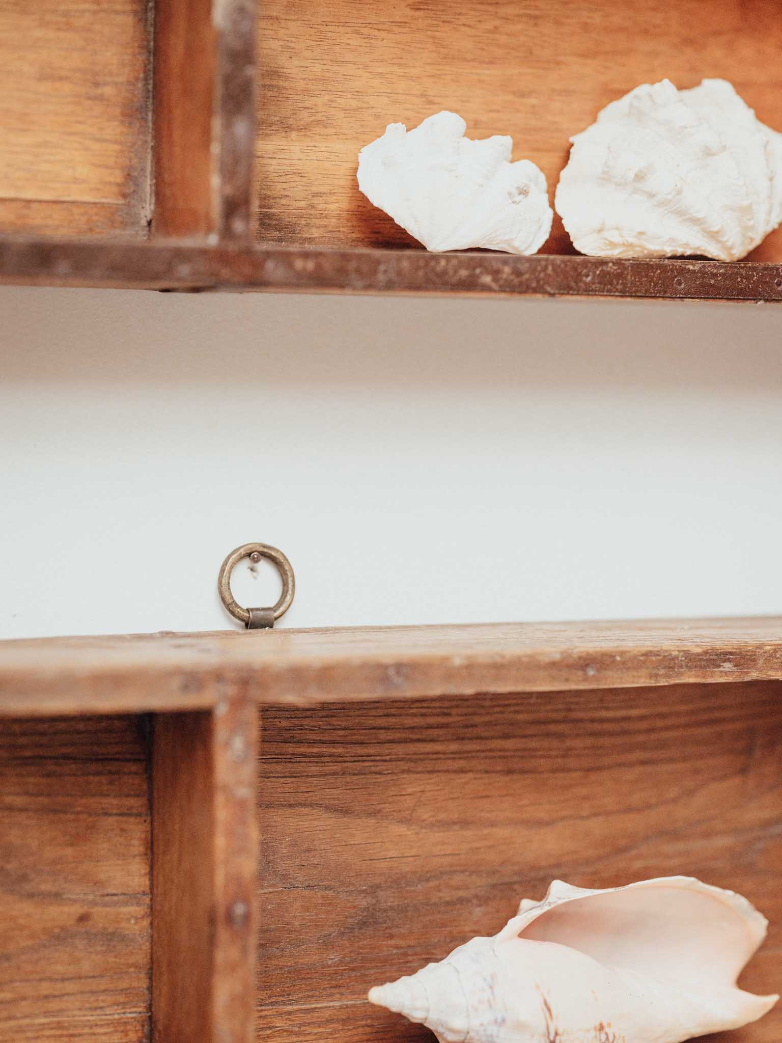Antique Timber Brick Moulds Wall Shelves