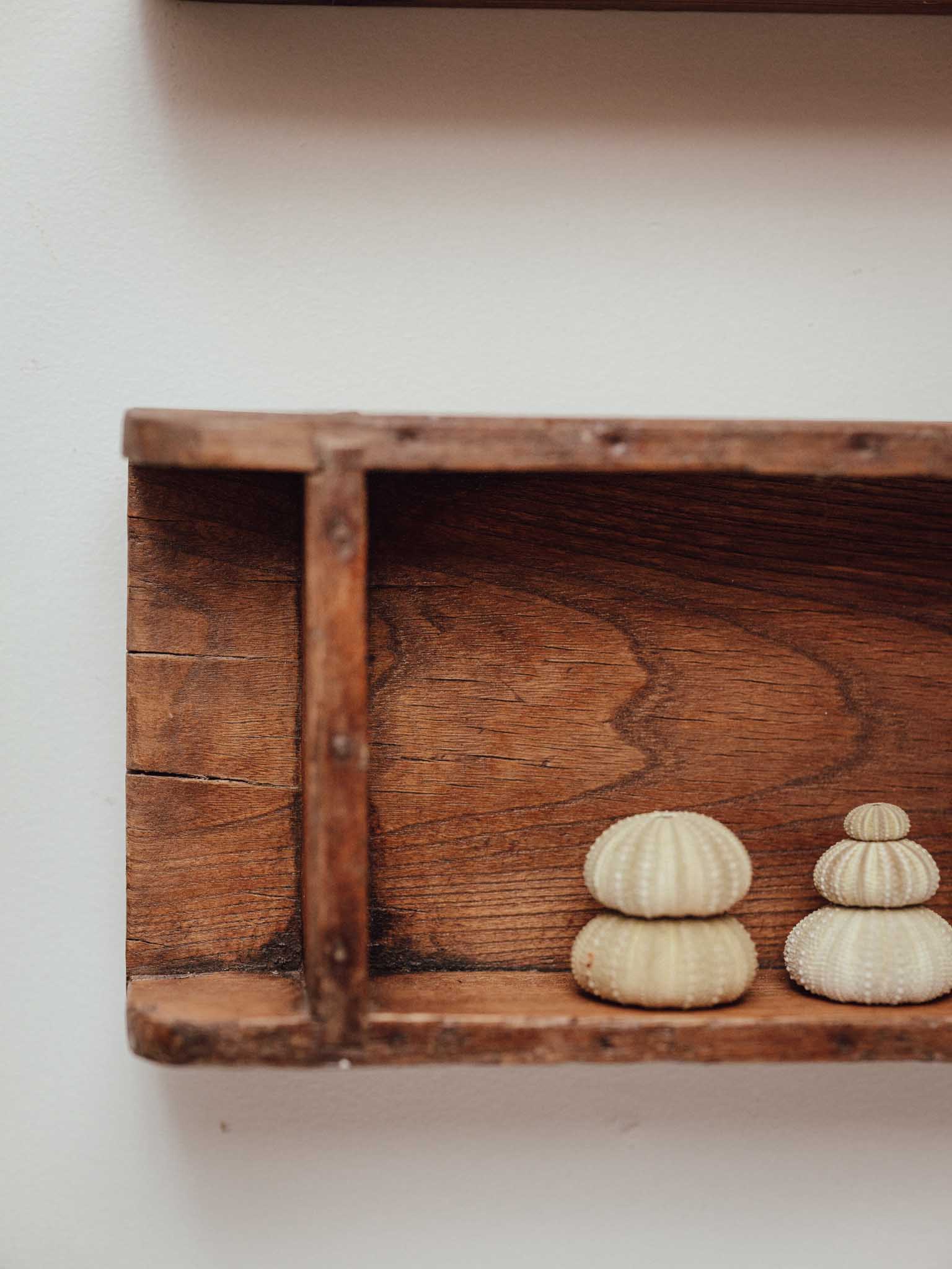 Antique Timber Brick Moulds Wall Shelves