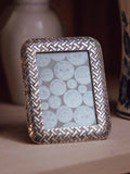 Miniature Sonia Watts Silver Toned Basketweave Photo Frame