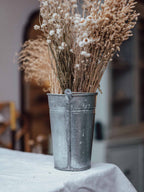 Vintage Galvanised Florist Bucket by R McMillan Tinsmiths Wellington