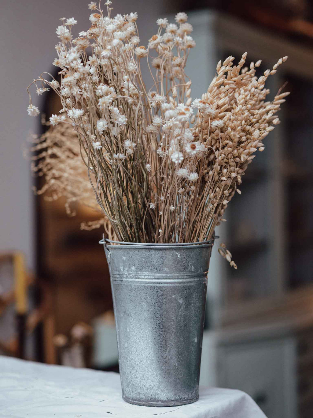 Vintage Galvanised Florist Bucket by R McMillan Tinsmiths Wellington