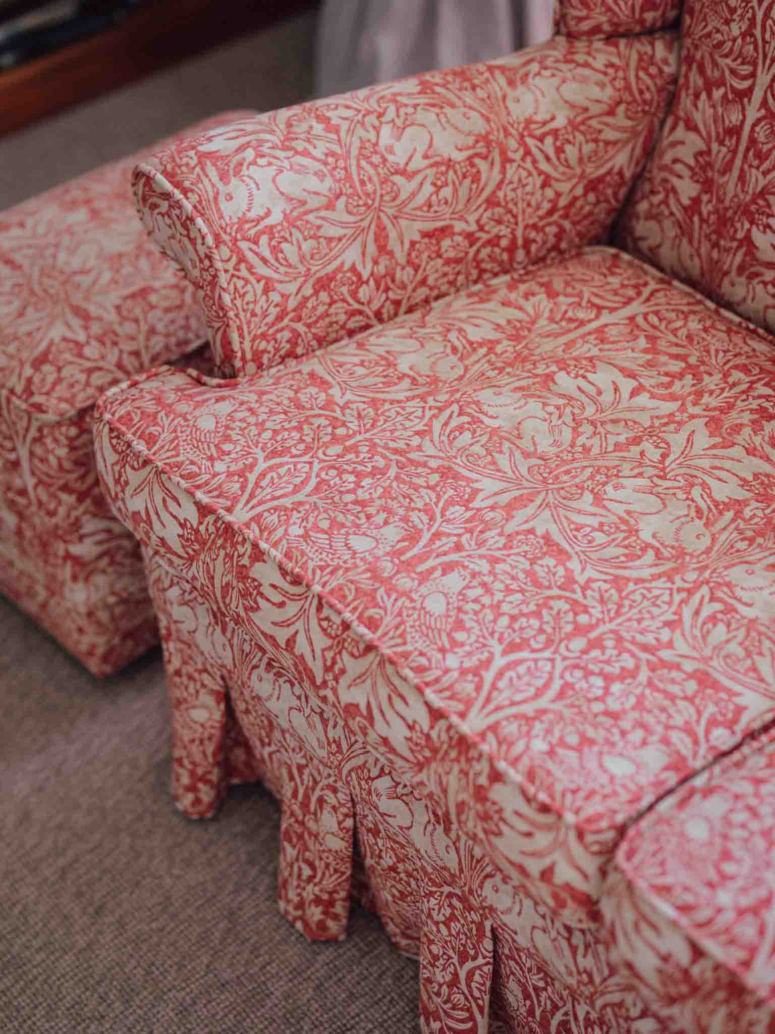 Morris & Co Brother Rabbit Sofa & Matching Ottoman