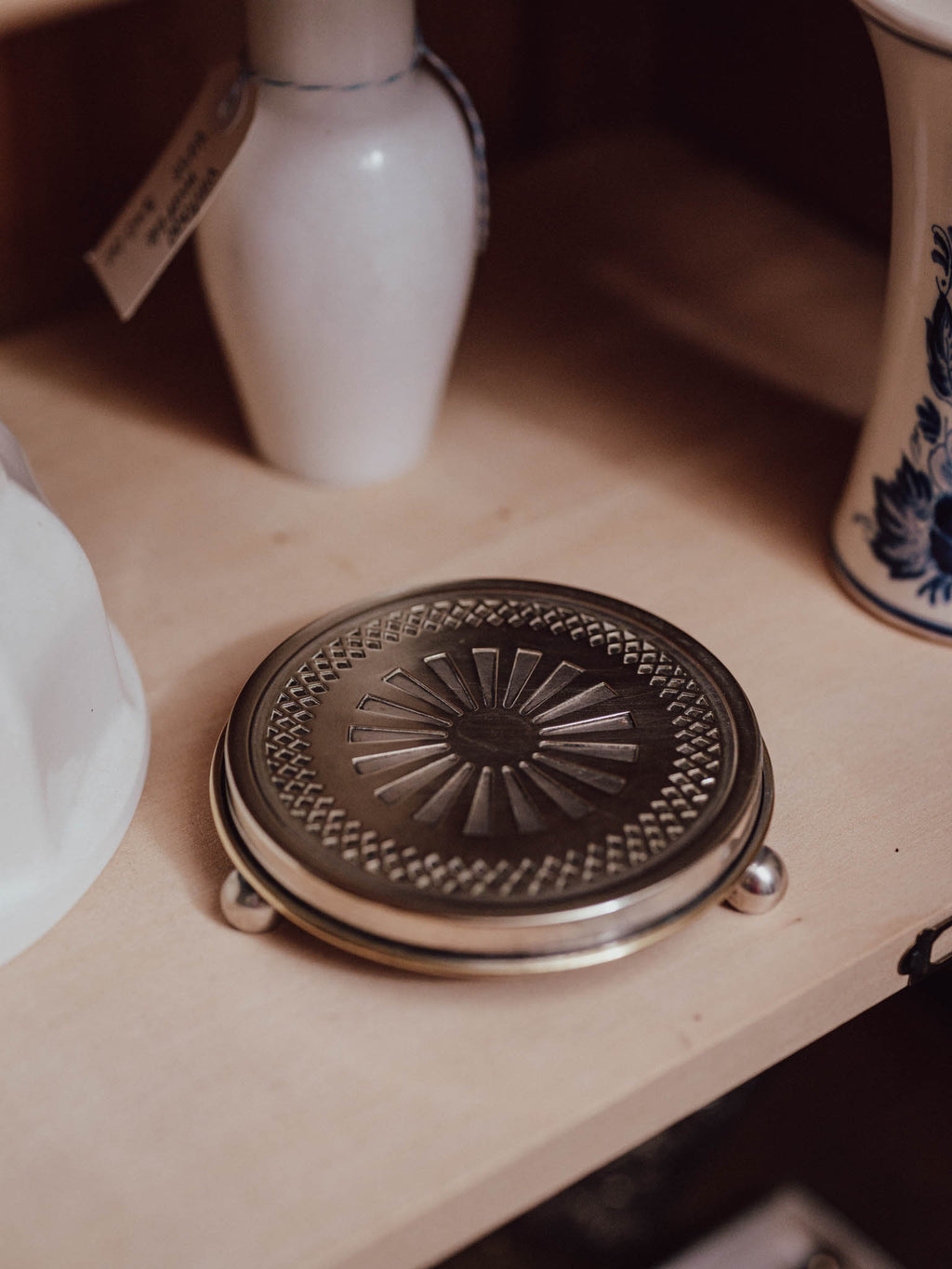 Silver Plated Footed Sunburst Dish