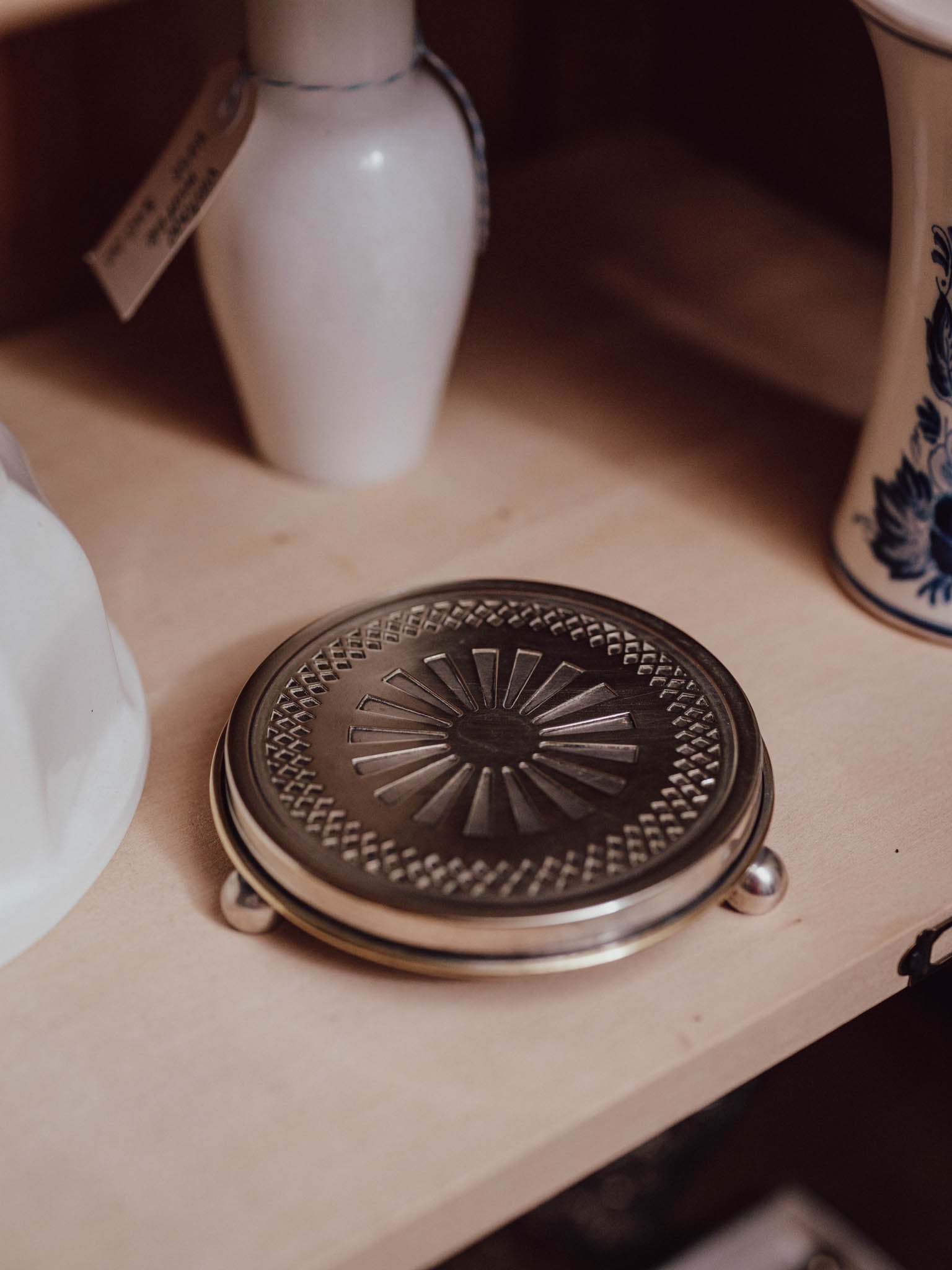 Silver Plated Footed Sunburst Dish