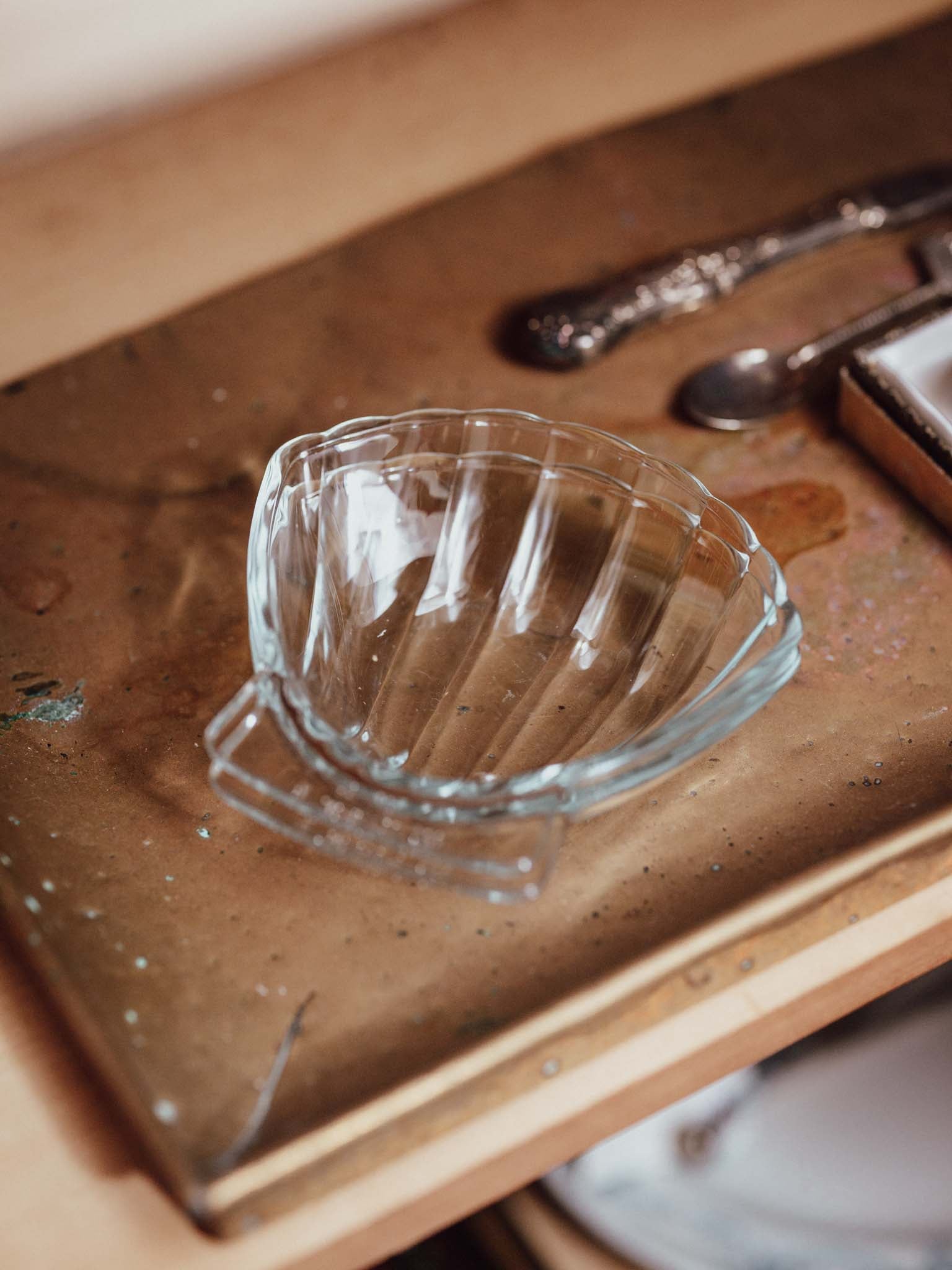Pyrex Glass Scallop Shell Dishes Pair