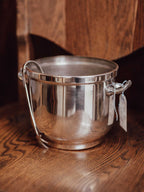 Silver Plated Champagne Bucket with Ice Tongs