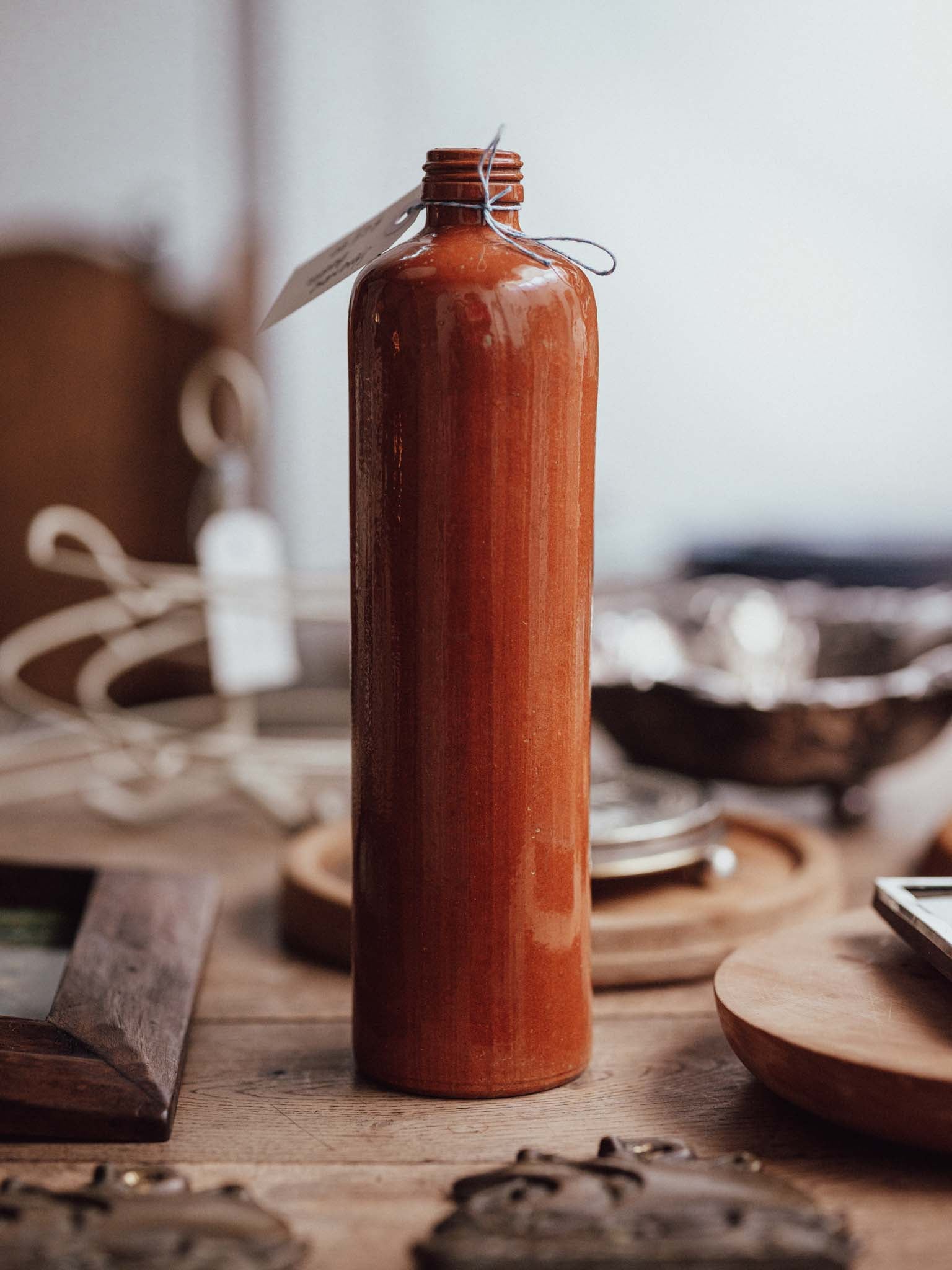 Antique Glazed Stoneware Bottle