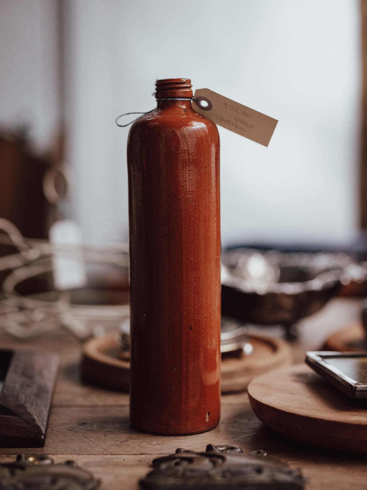 Antique Glazed Stoneware Bottle