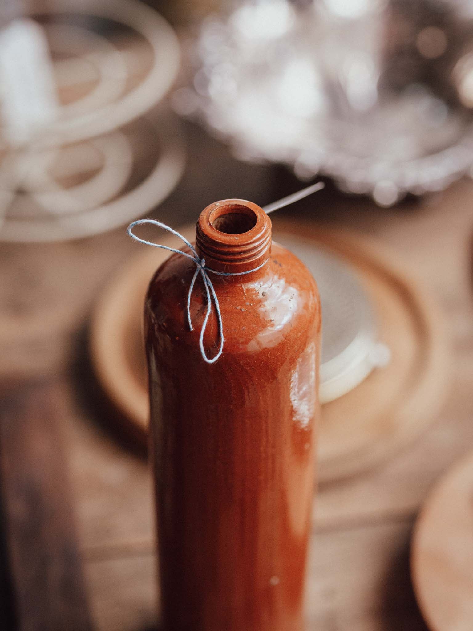 Antique Glazed Stoneware Bottle