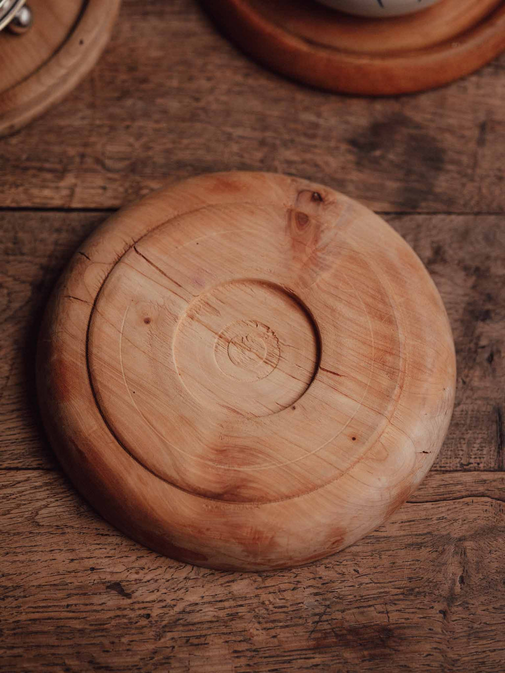 Vintage Hand Turned Wooden Breadboard