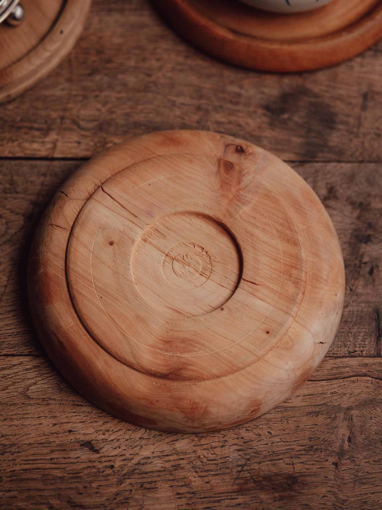 Vintage Hand Turned Wooden Breadboard