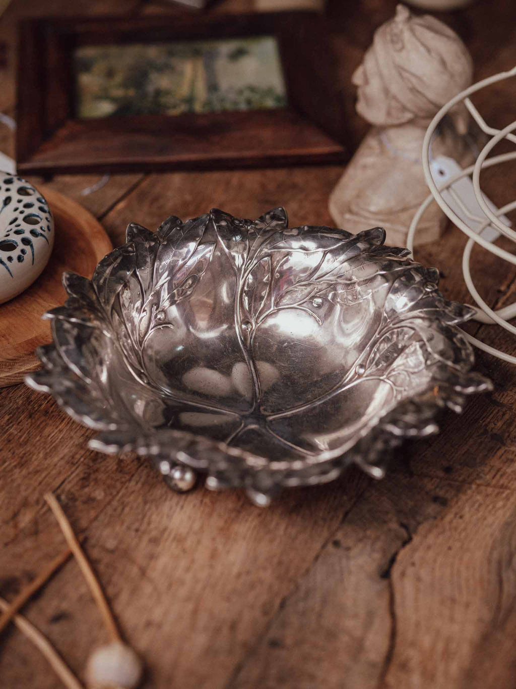 WMF German Silver Plate Leaf Bowl