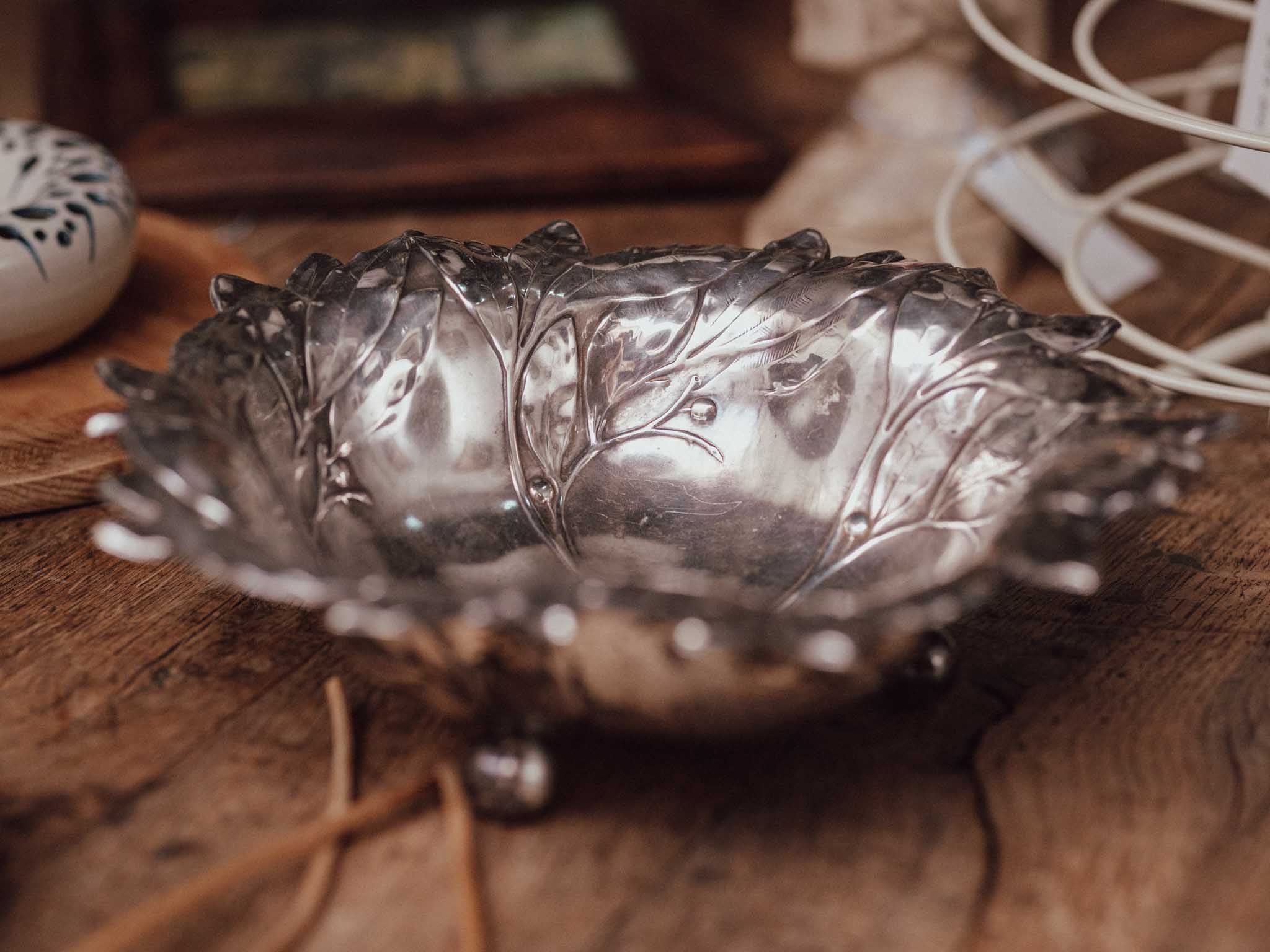 WMF German Silver Plate Leaf Bowl