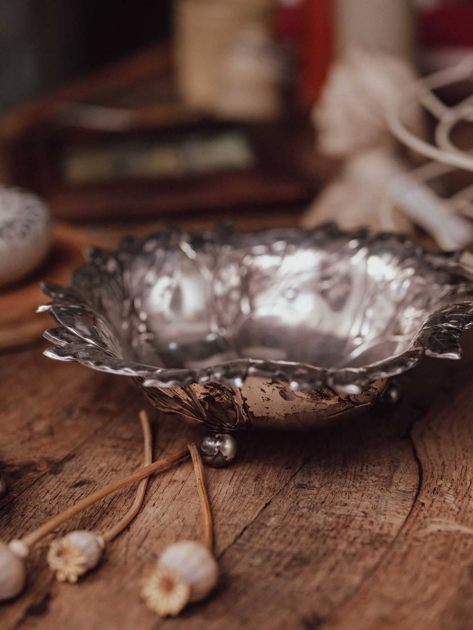 WMF German Silver Plate Leaf Bowl