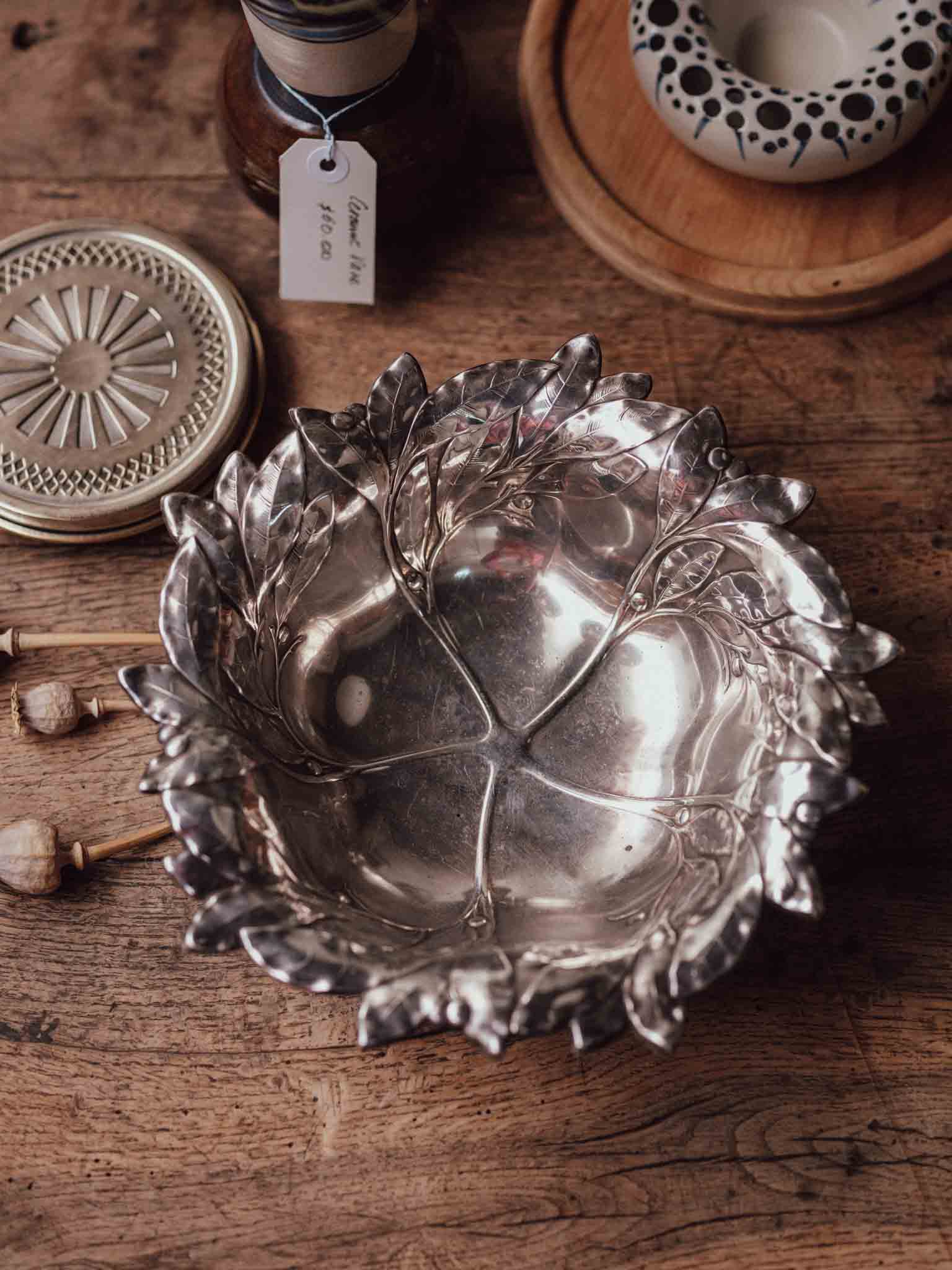 WMF German Silver Plate Leaf Bowl