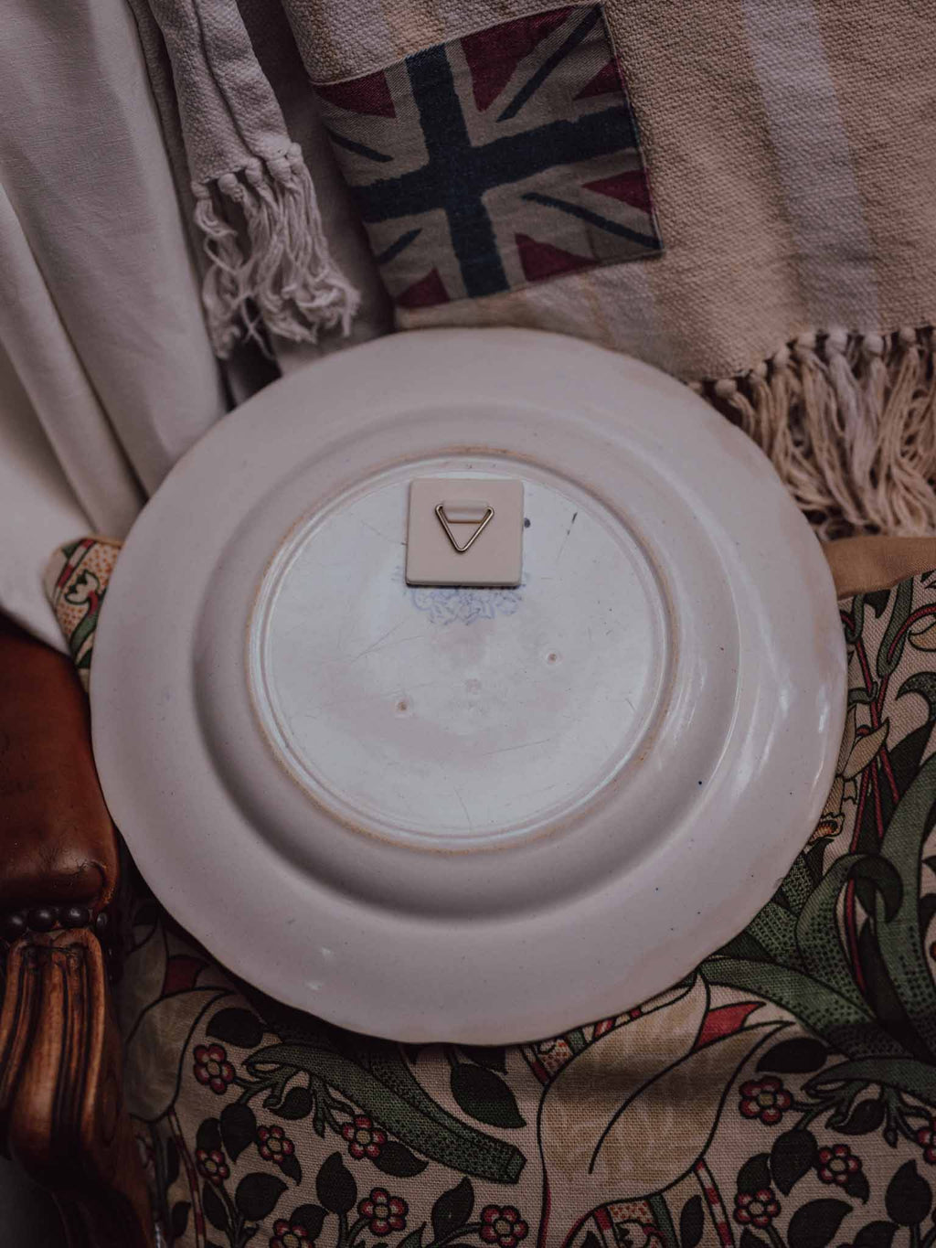 Asiatic Pheasants Blue Transferware Plate 1 of 2